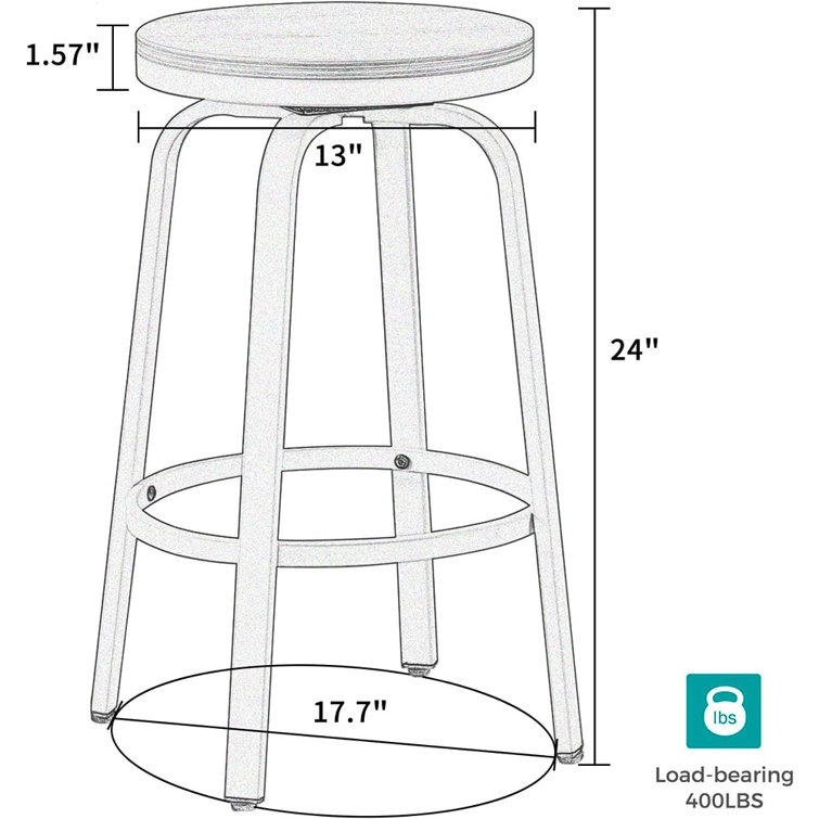 17 Stories Vasila Swivel 24 Counter Stool Wayfair